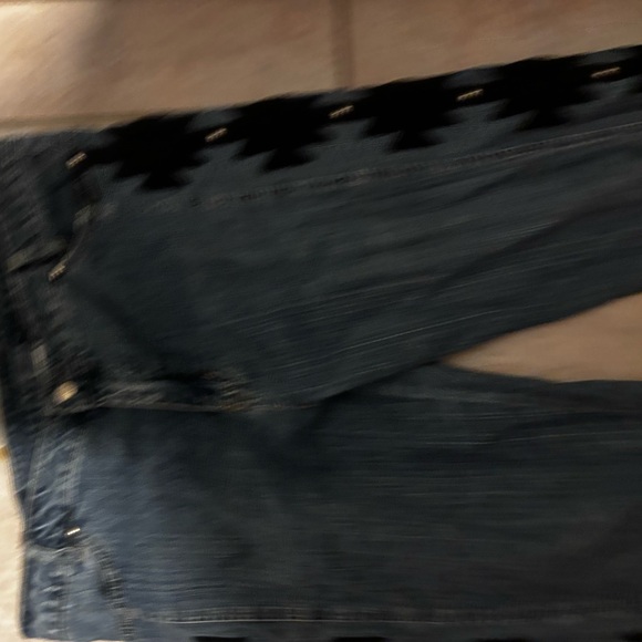 Vtg Western Ethics cross pants Cowgirl Jeans rare bottoms chrome design stud y2k - Picture 6 of 6